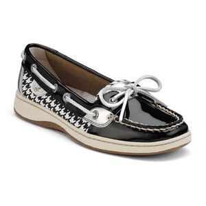 SPERRY Angelfish Boat Shoe Houndstooth Pattern